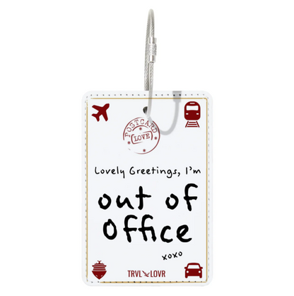 KOFFERANHÄNGER "OUT OF OFFICE"
